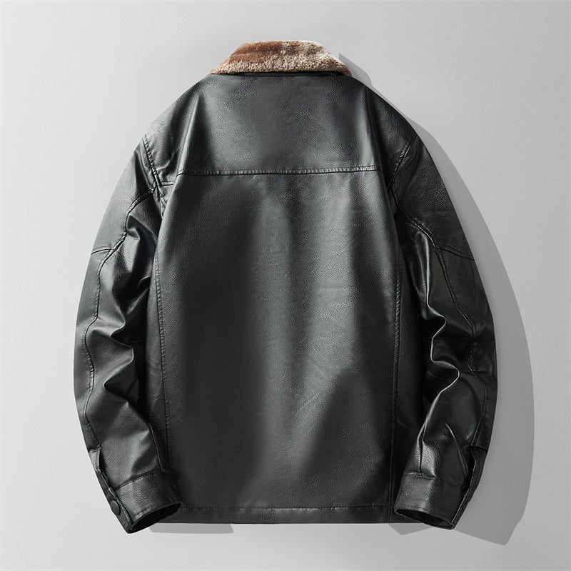 Jasper Fleece Leather Jacket
