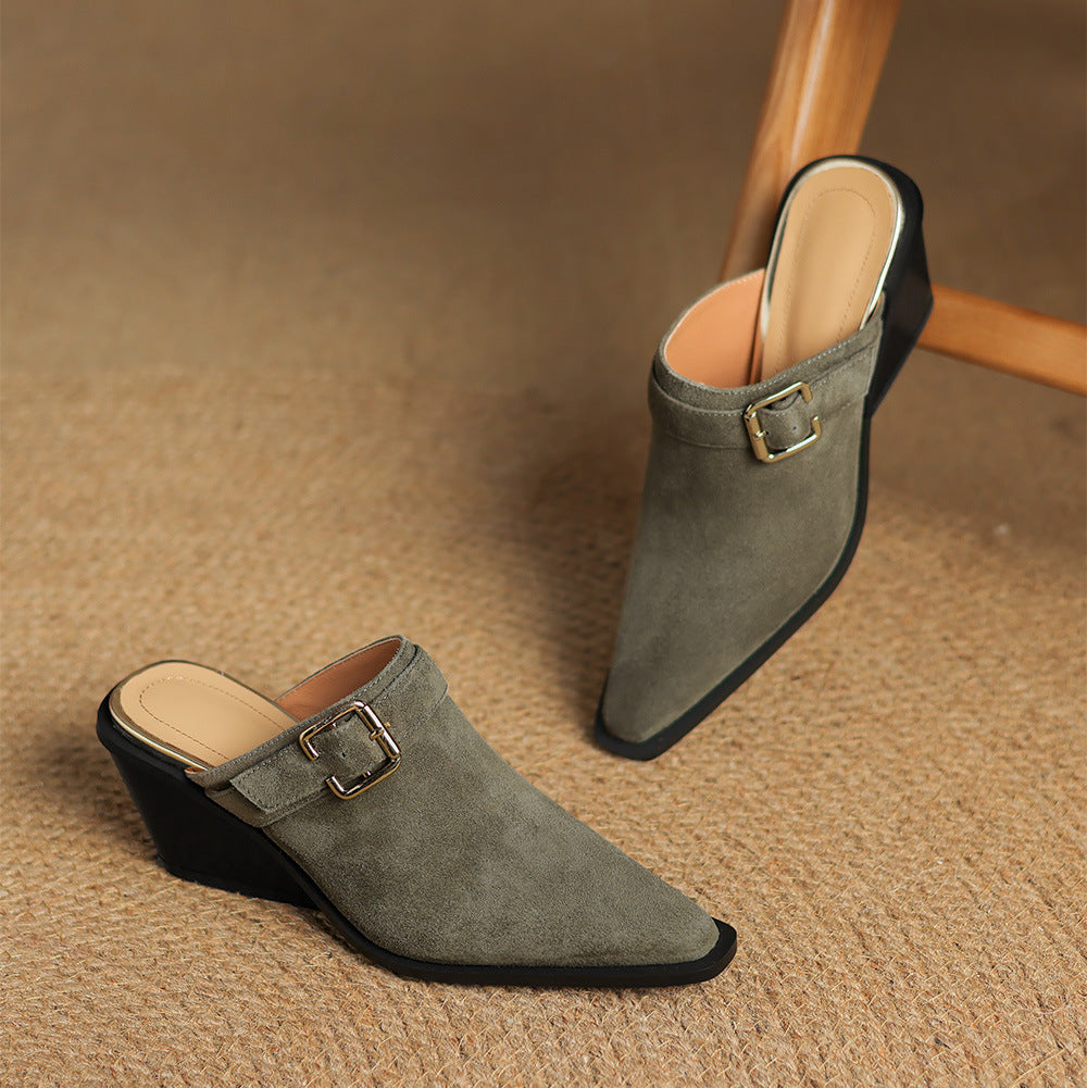 Noellea Suede Heeled Mules