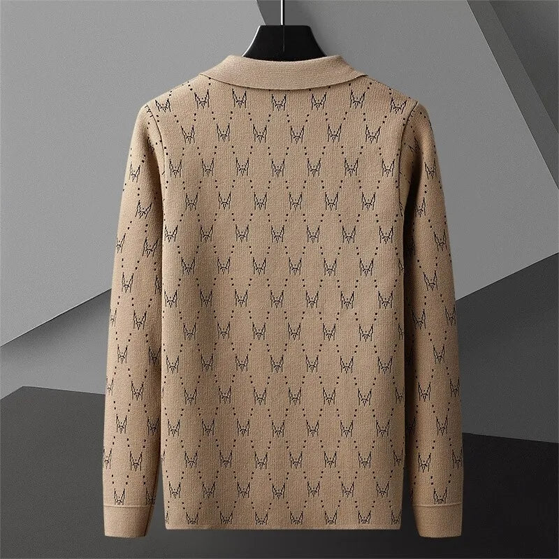 Motif Wool Cardigan