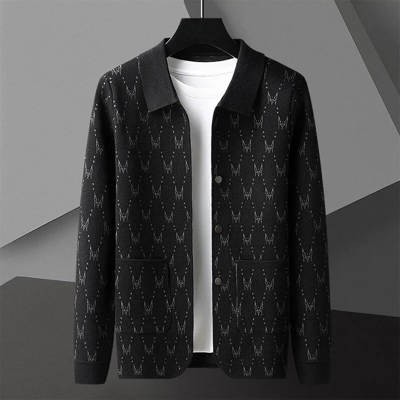 Motif Wool Cardigan