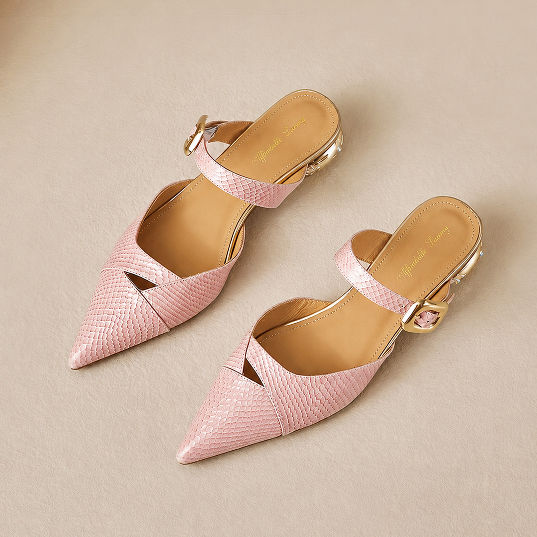 Veloura Genuine Leather Mules
