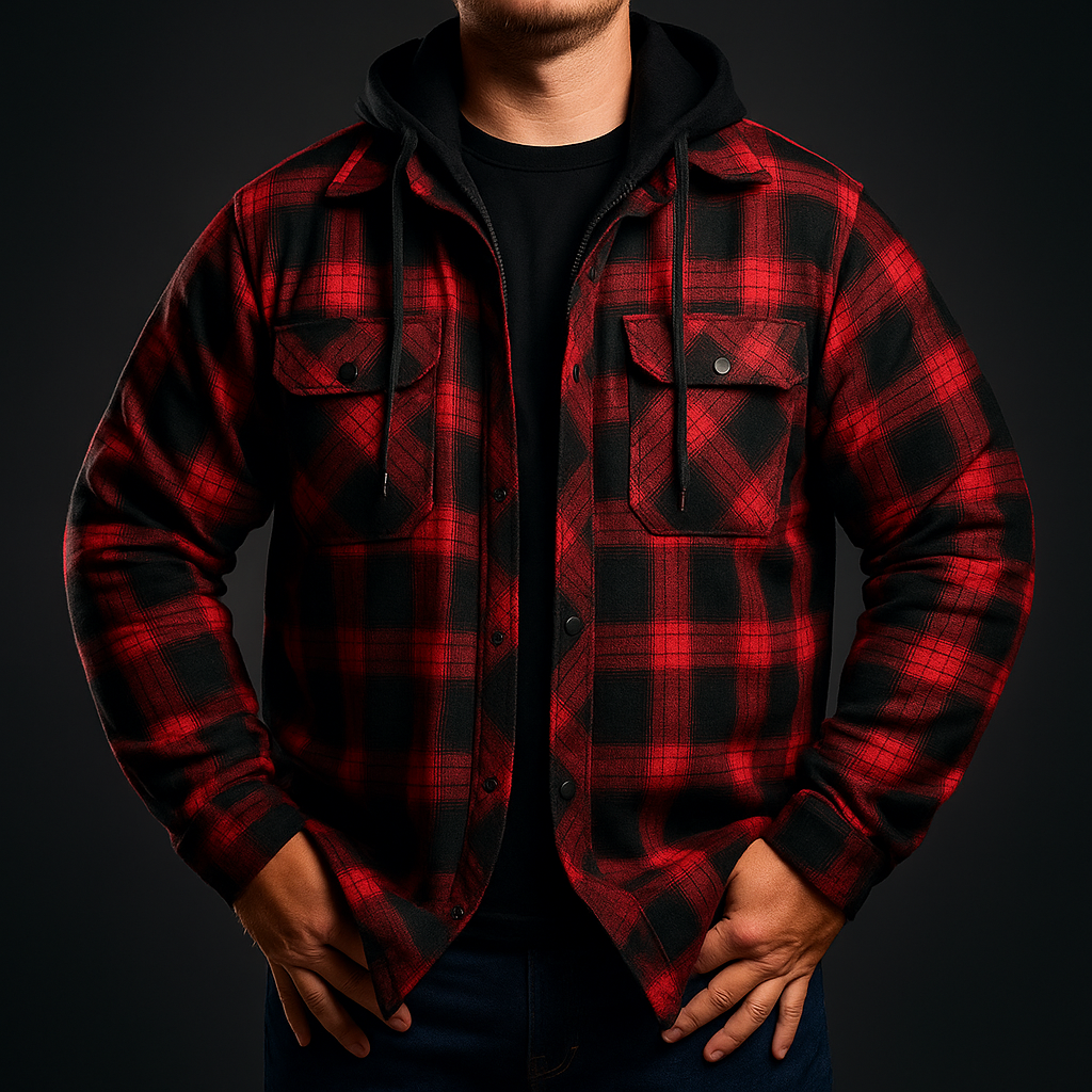 Plaid Hooded Jacket