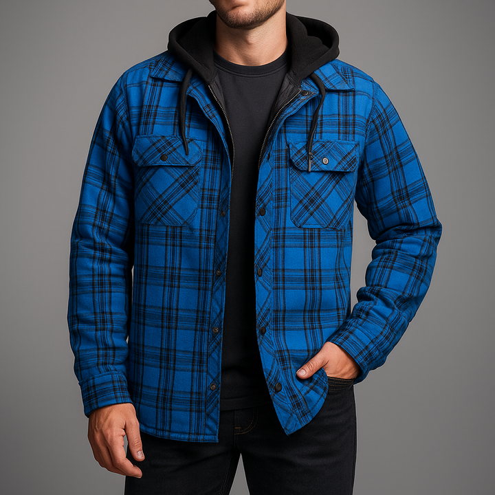 Plaid Hooded Jacket