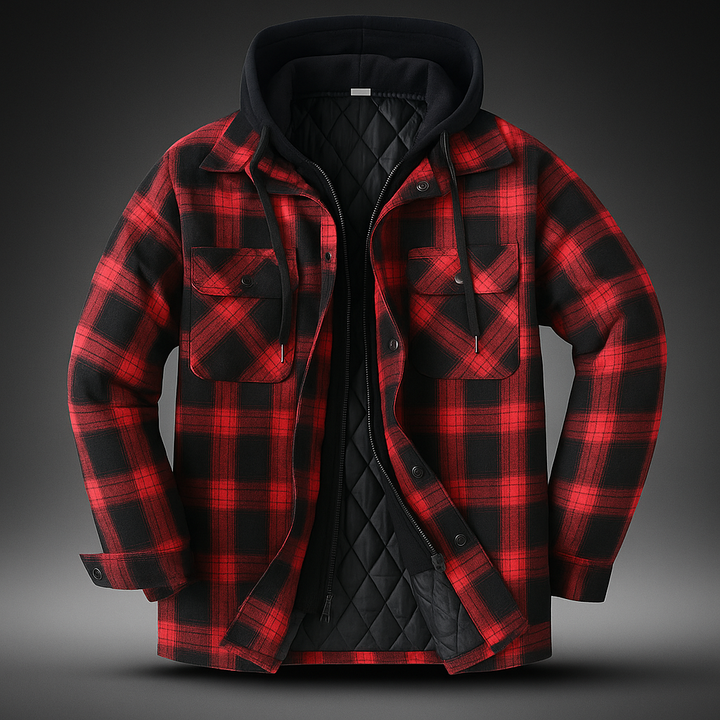Plaid Hooded Jacket