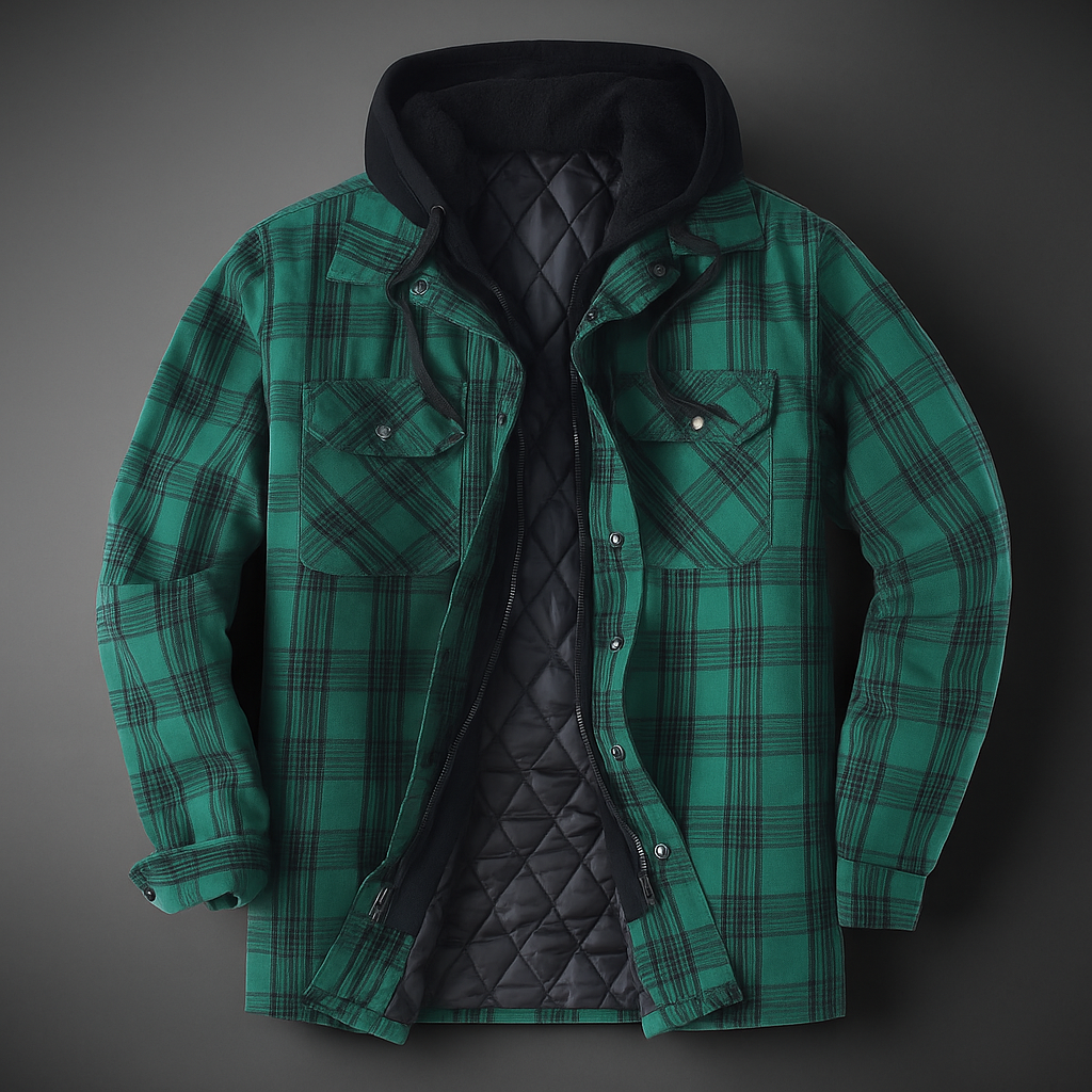Plaid Hooded Jacket