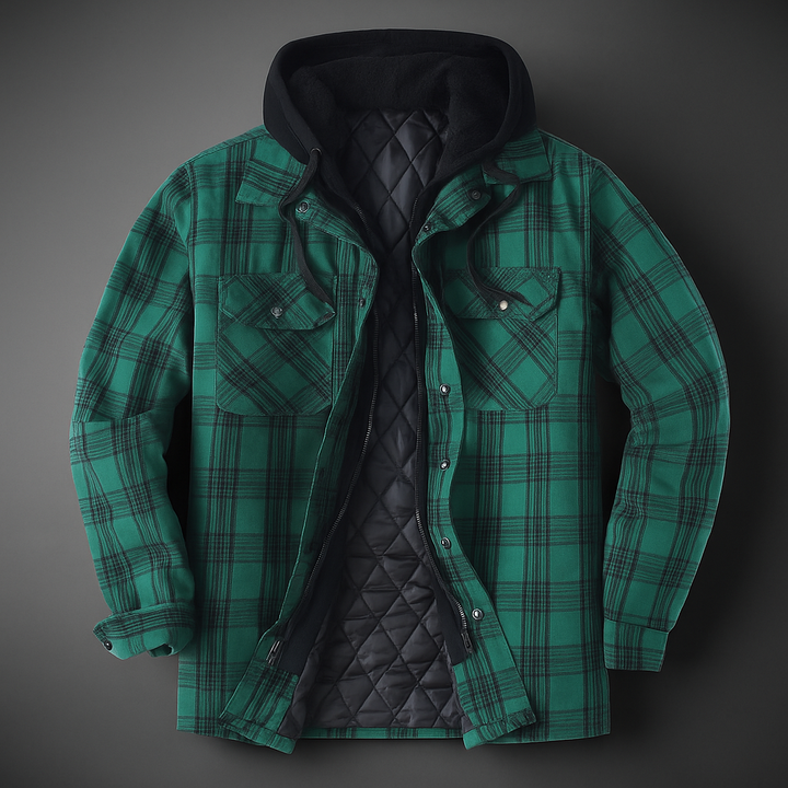 Plaid Hooded Jacket