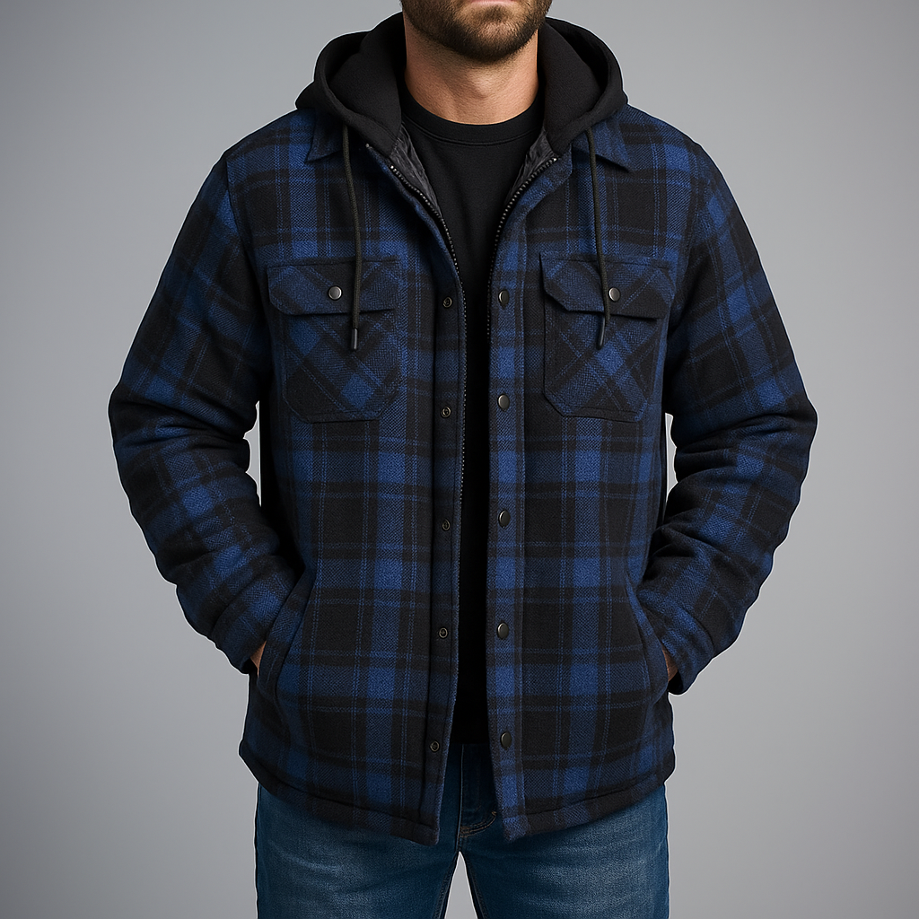 Plaid Hooded Jacket