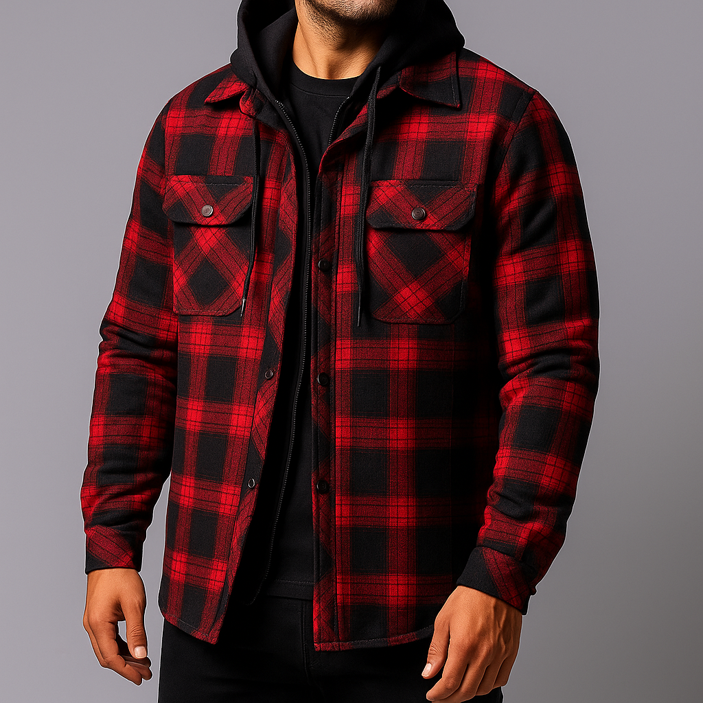 Plaid Hooded Jacket