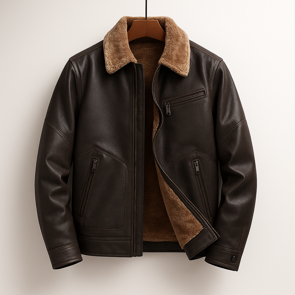 Jasper Fleece Leather Jacket