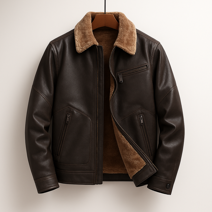 Jasper Fleece Leather Jacket