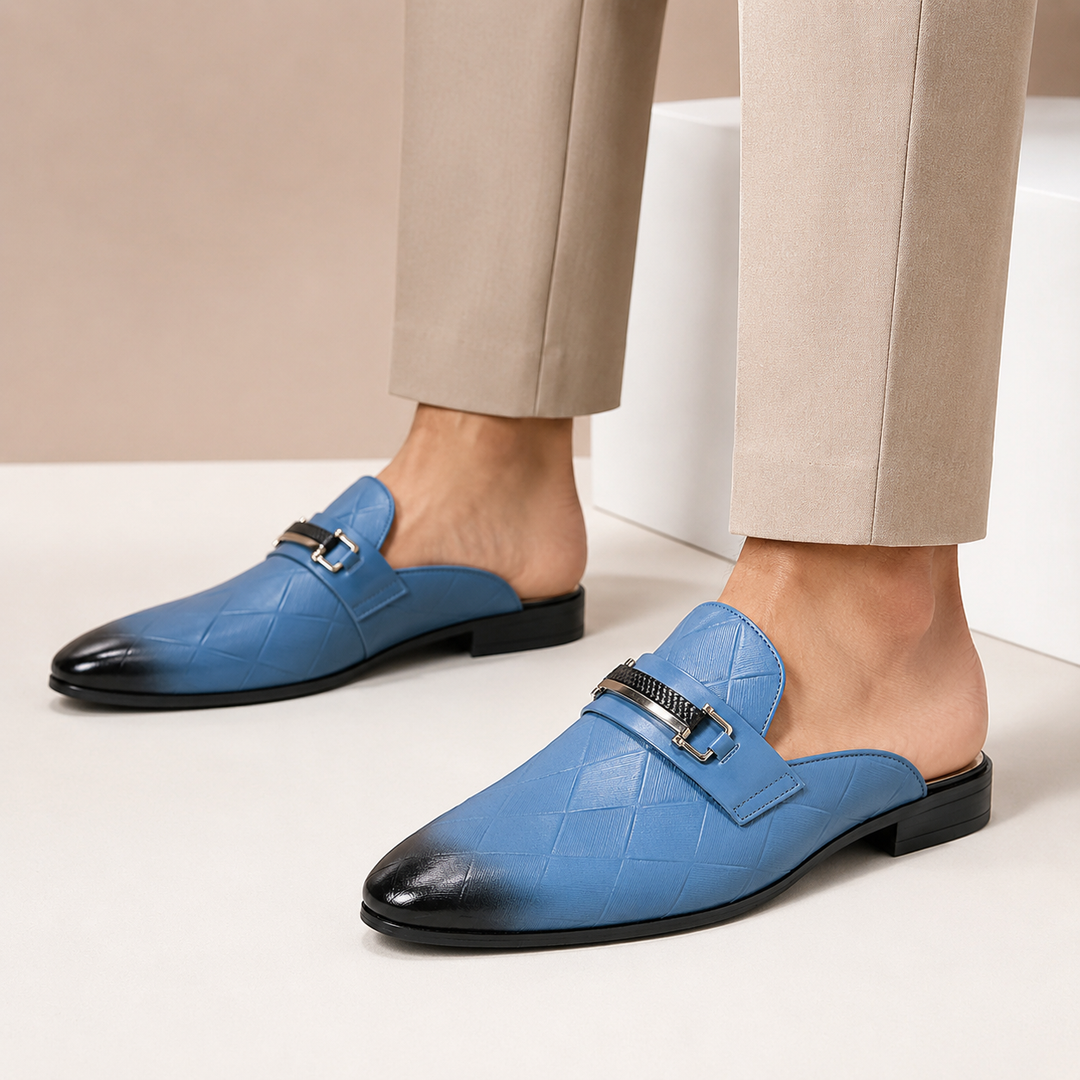 Tivaro Cowhide Leather Mules
