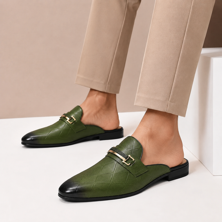 Tivaro Cowhide Leather Mules