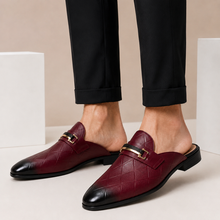 Tivaro Cowhide Leather Mules