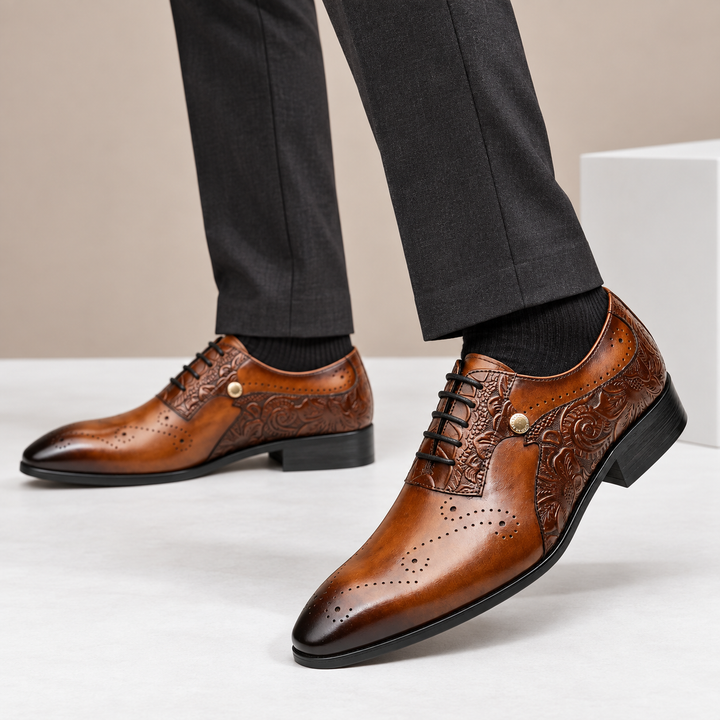 Balerio Cowhide Leather Shoes