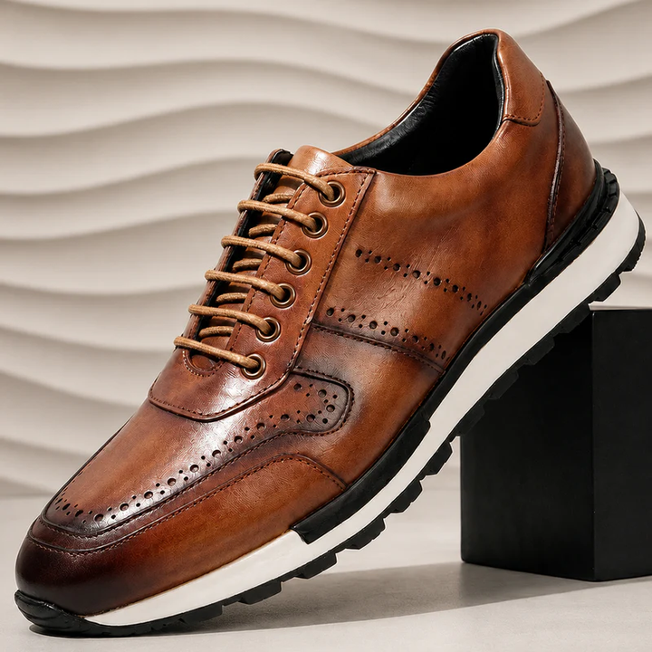 Fabio Cowhide Leather Sneakers