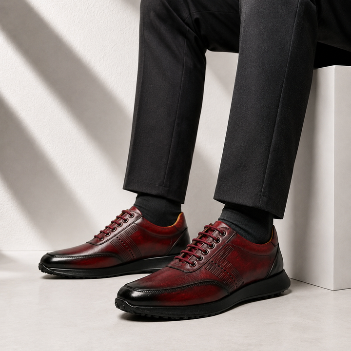 Savello Cowhide Leather Sneakers