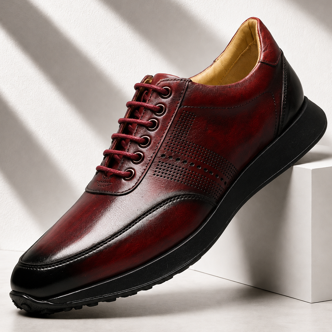 Savello Cowhide Leather Sneakers