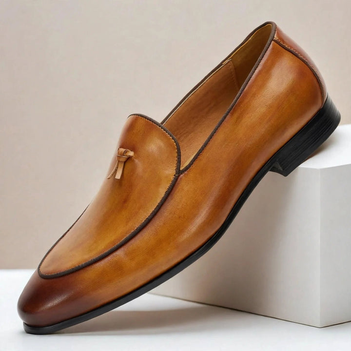 Azura Cowhide Leather Loafers