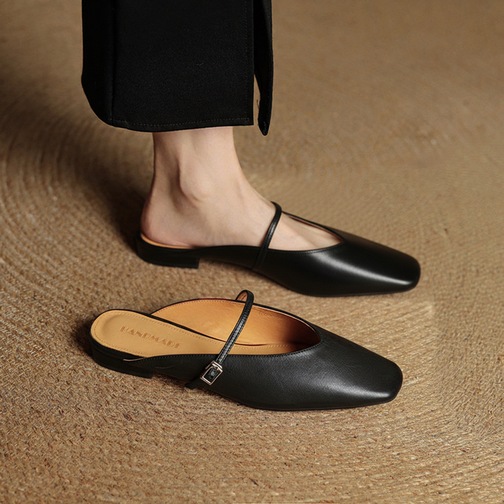 Virela Genuine Leather Mules