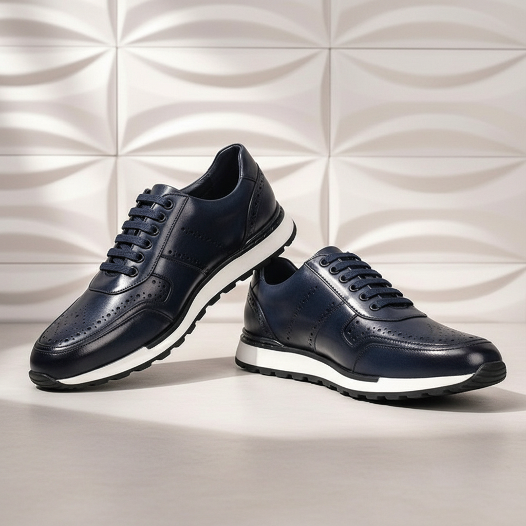 Fabio Cowhide Leather Sneakers