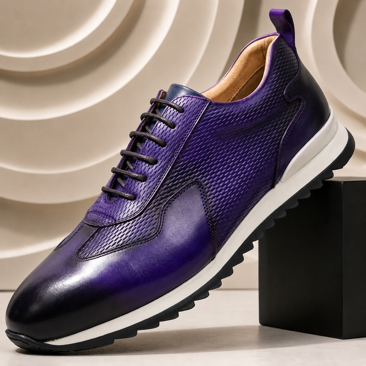 Taviano Cowhide Leather Sneakers