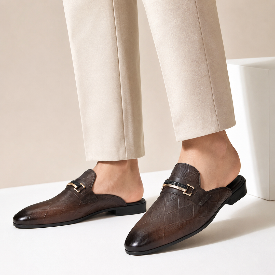 Tivaro Cowhide Leather Mules