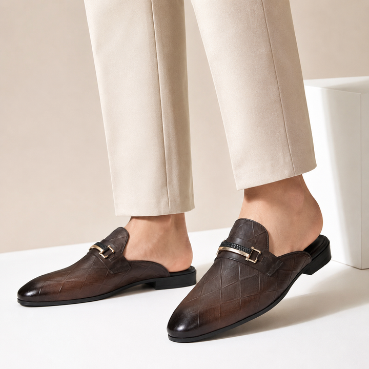 Tivaro Cowhide Leather Mules