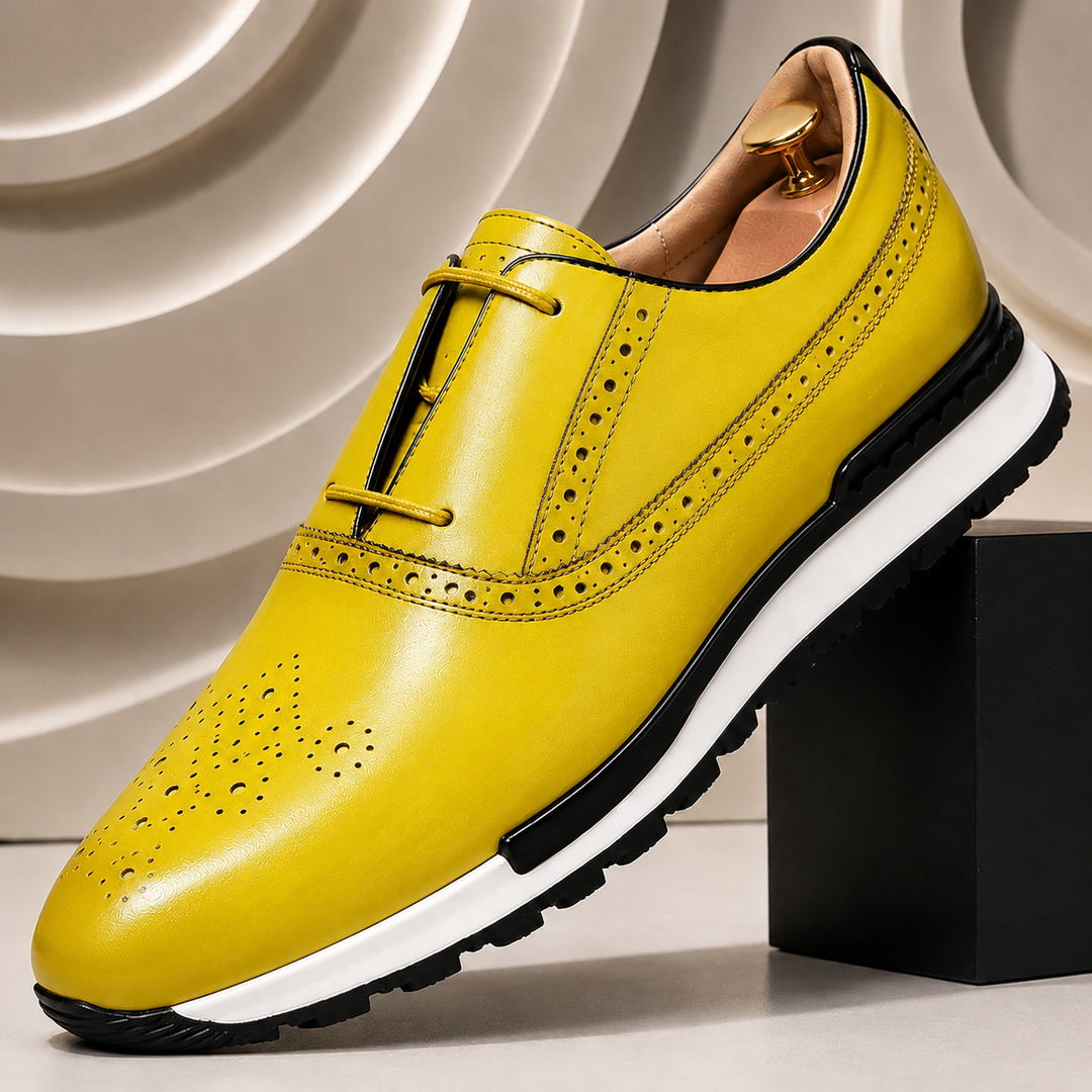Calvano Cowhide Leather Sneakers