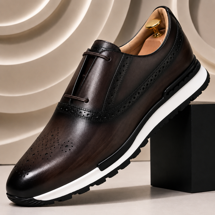 Calvano Cowhide Leather Sneakers