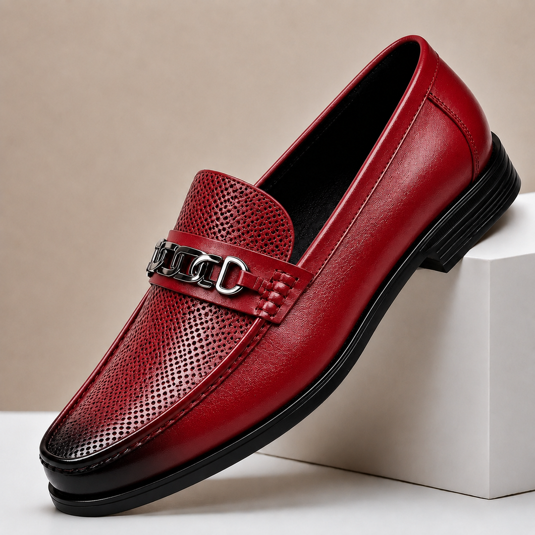 Vatore Cowhide Leather Loafers