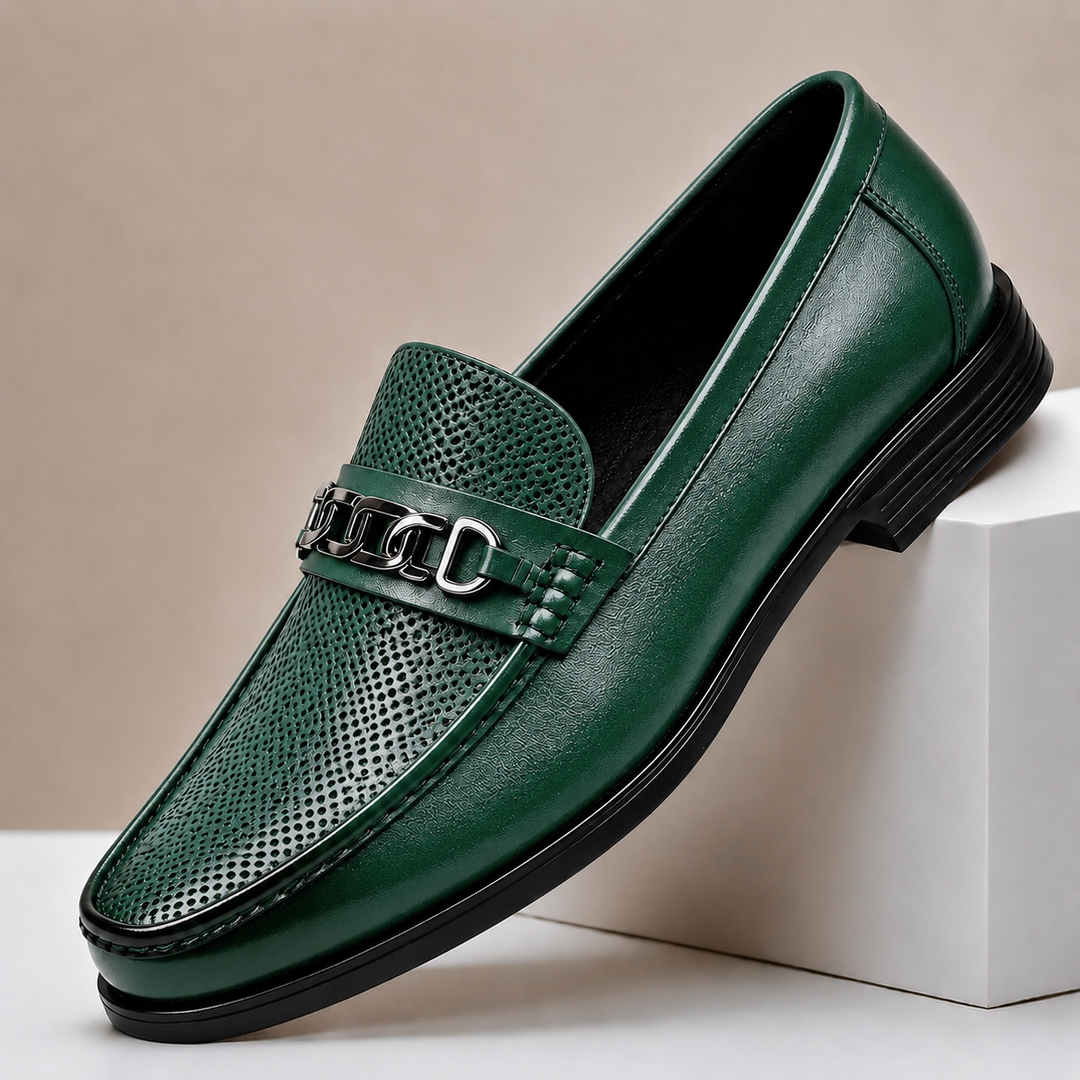 Vatore Cowhide Leather Loafers