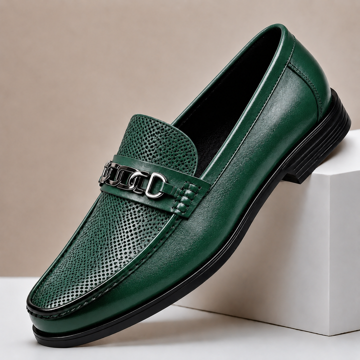 Vatore Cowhide Leather Loafers