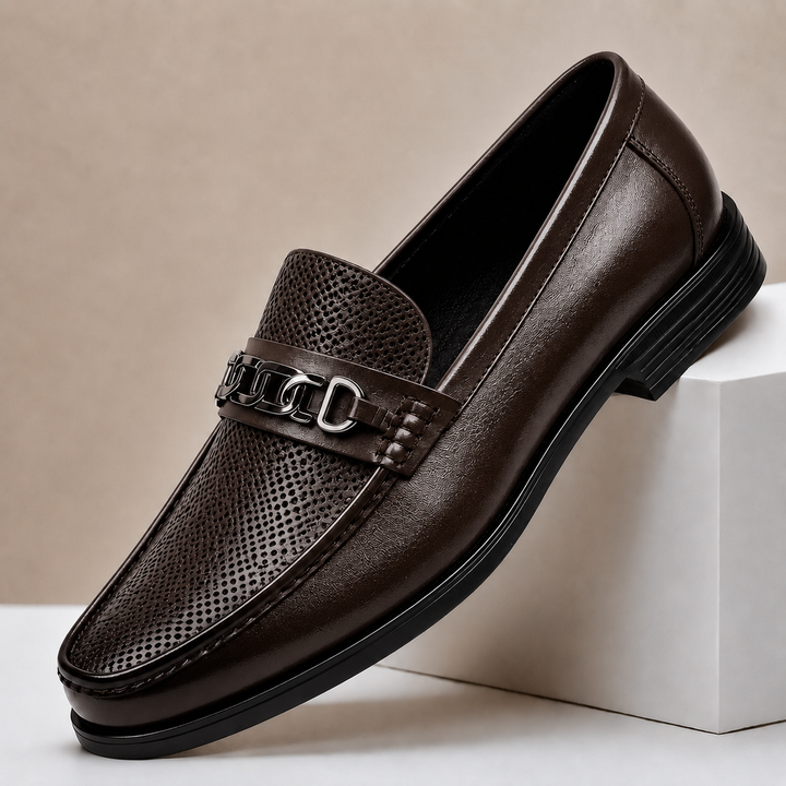 Vatore Cowhide Leather Loafers
