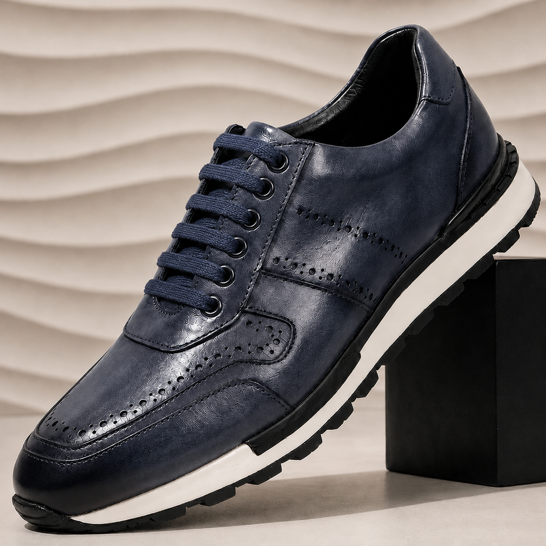 Fabio Cowhide Leather Sneakers