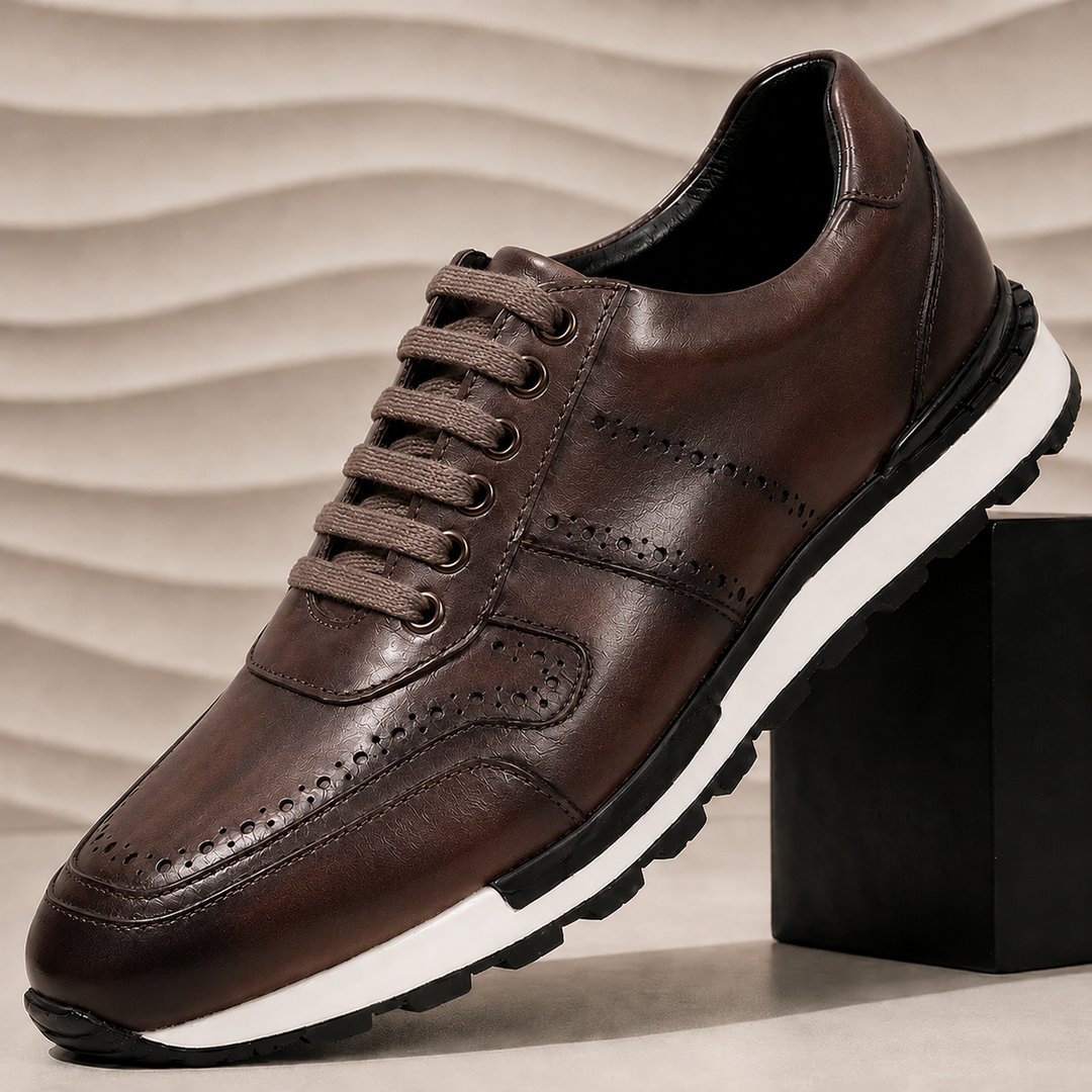 Fabio Cowhide Leather Sneakers
