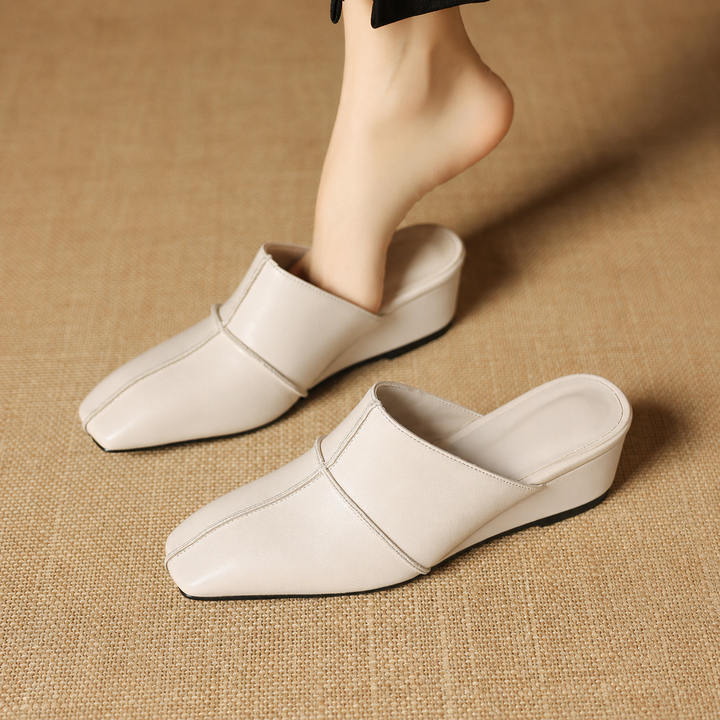 Lucie Genuine Leather Mules
