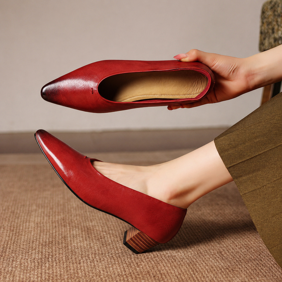 Marcella Genuine Leather Heels