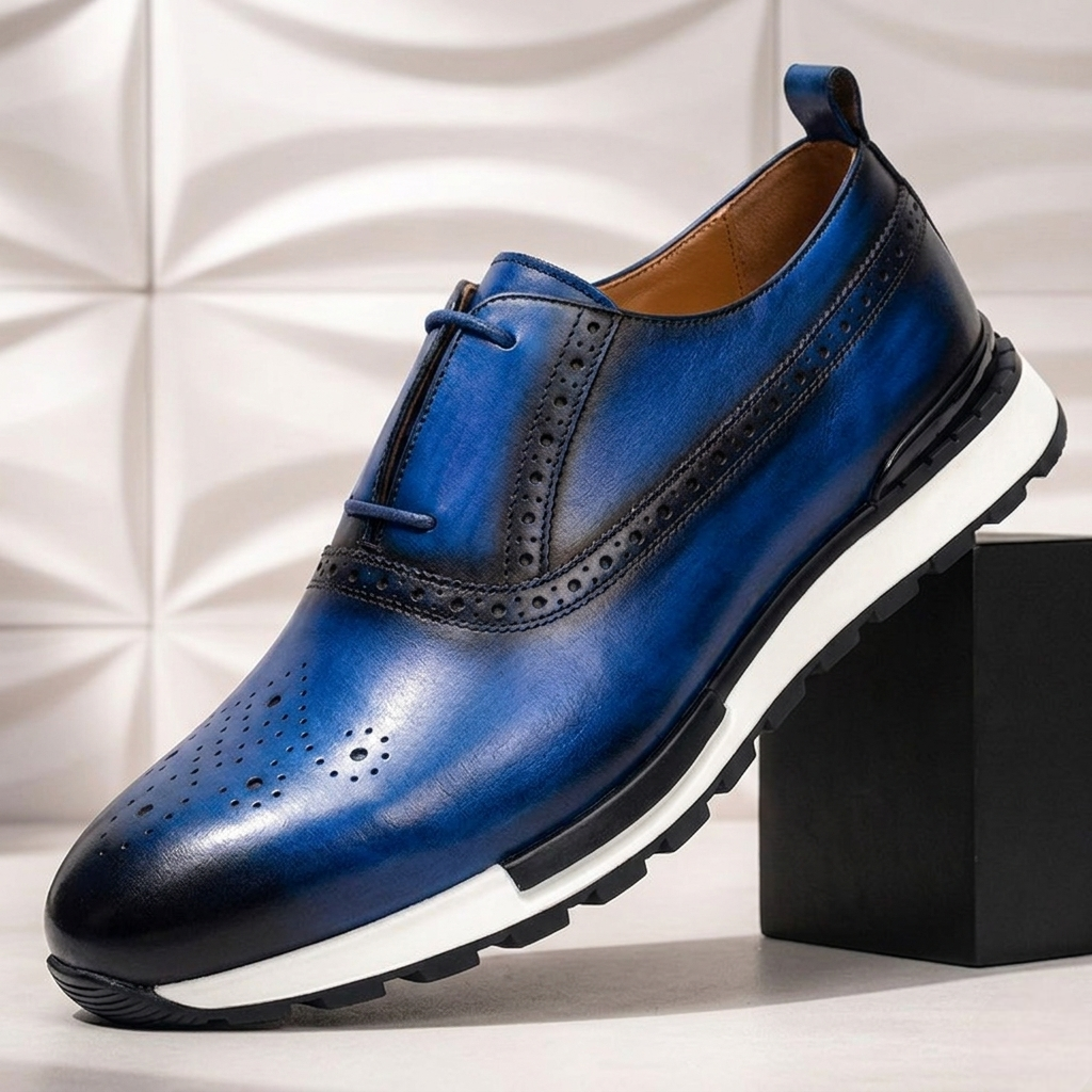 Giordano Cowhide Leather Sneakers