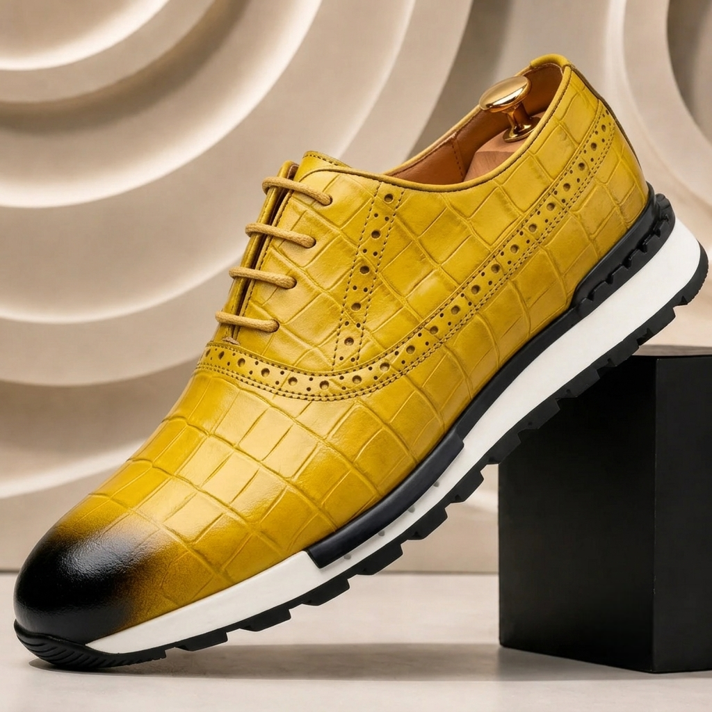 Vallana Cowhide Leather Sneakers