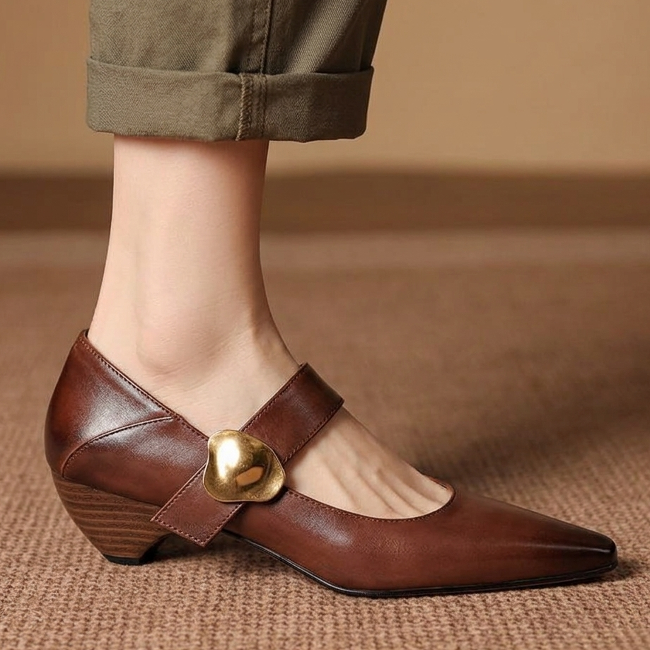 Alysa Genuine Leather Heels