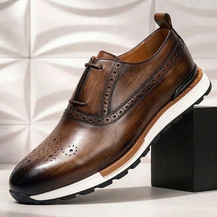 Giordano Cowhide Leather Sneakers
