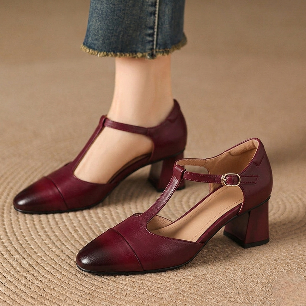 Helene Genuine Leather Heels