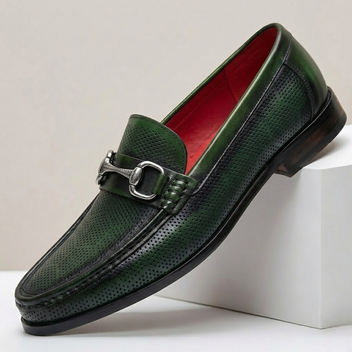 Torvani Cowhide Leather Loafers