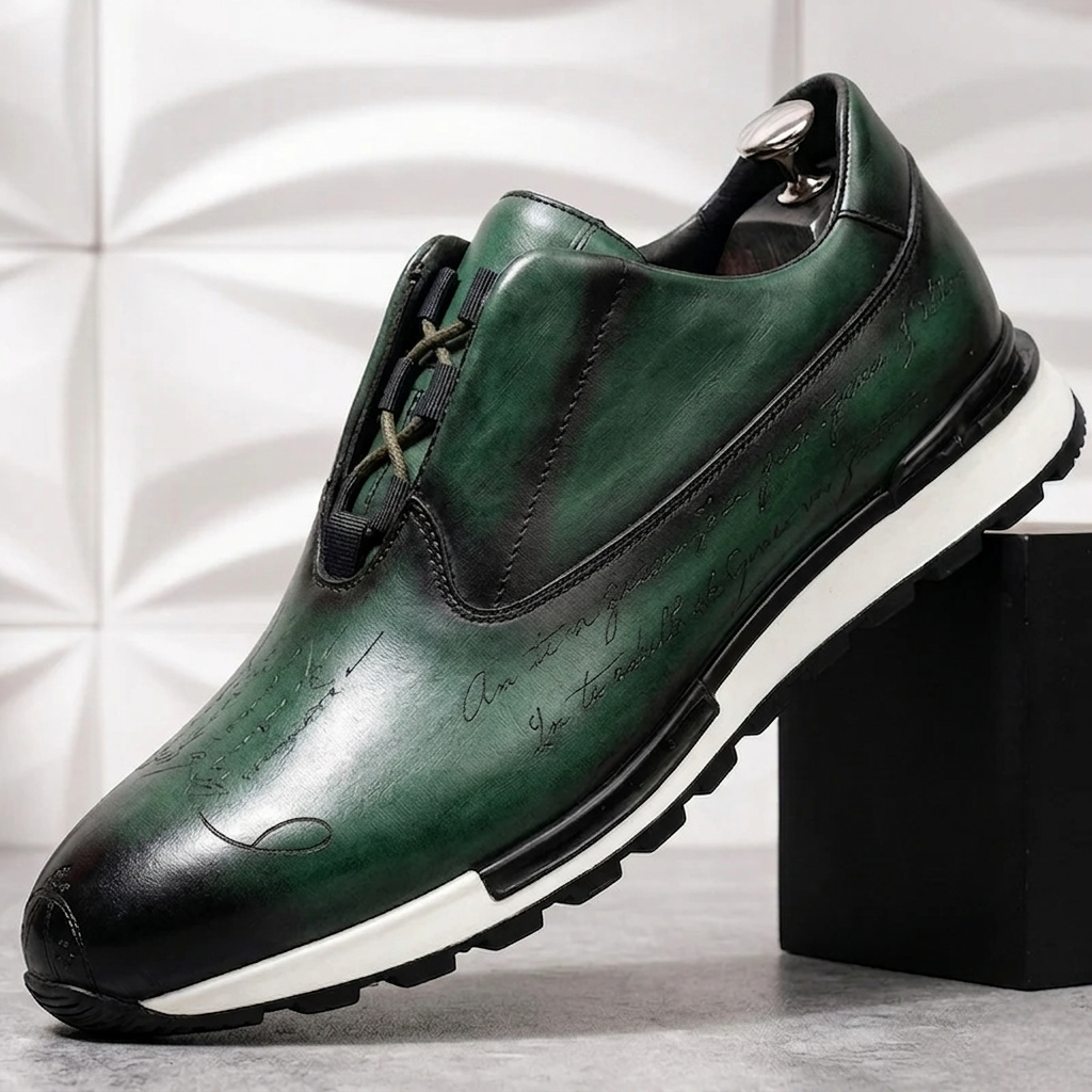 Eliano Cowhide Leather Sneakers