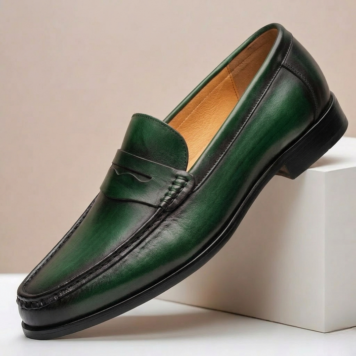 Romancia Cowhide Leather Loafers