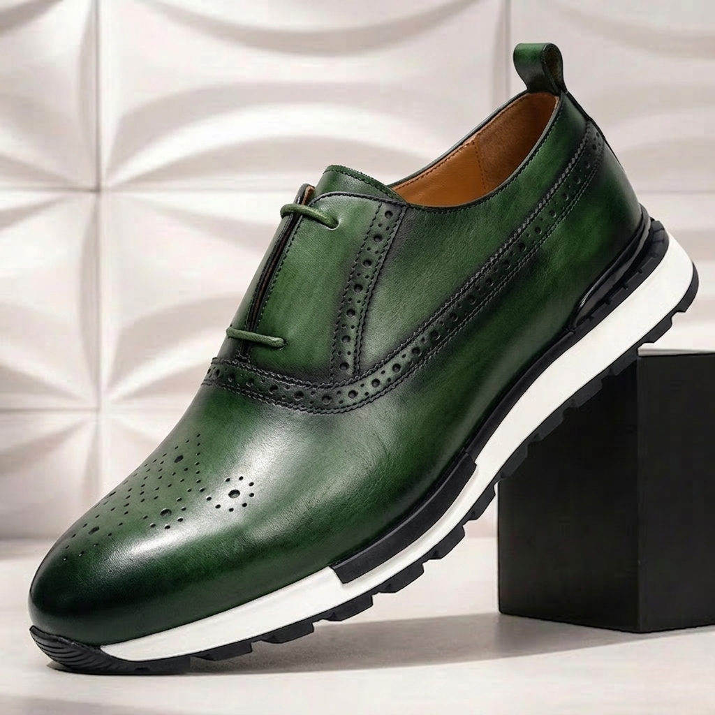 Giordano Cowhide Leather Sneakers