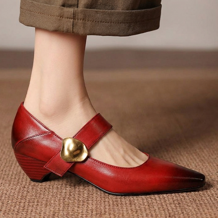 Alysa Genuine Leather Heels