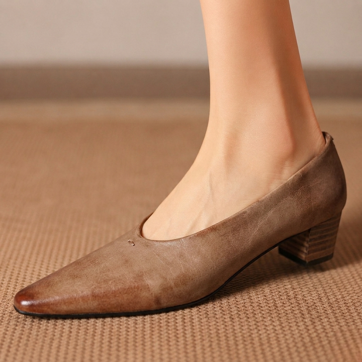 Marcella Genuine Leather Heels