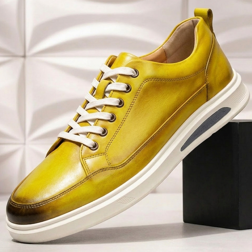 Orvian Cowhide Leather Sneakers