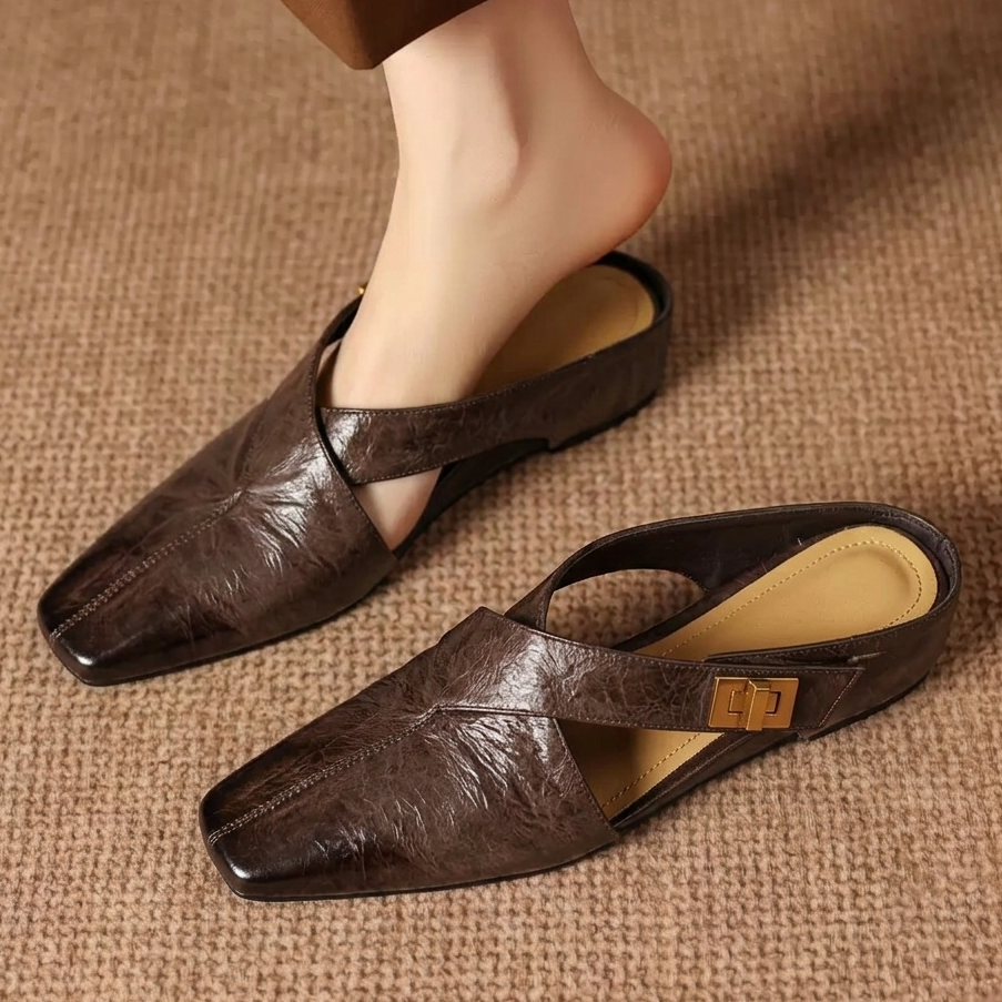 Ravessia Genuine Leather Mules